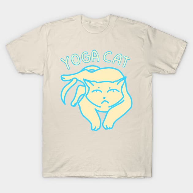 Yoga Cat 04 T-Shirt by Peanutbutter Jackdaw